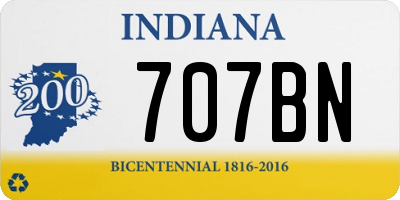 IN license plate 707BN