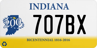 IN license plate 707BX