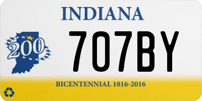 IN license plate 707BY