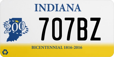 IN license plate 707BZ