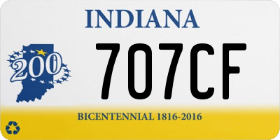 IN license plate 707CF