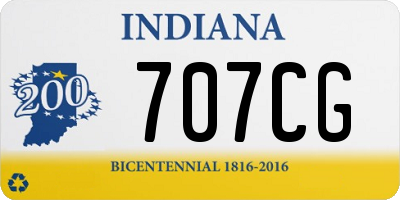 IN license plate 707CG