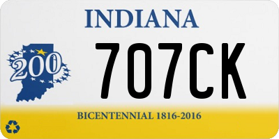 IN license plate 707CK