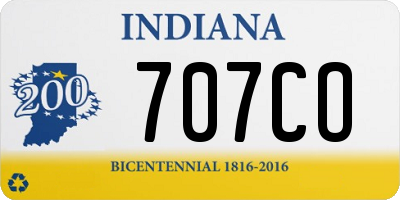 IN license plate 707CO