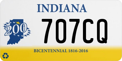 IN license plate 707CQ