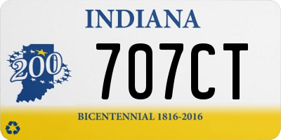 IN license plate 707CT