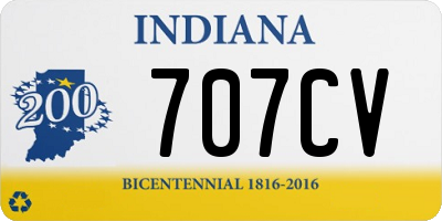 IN license plate 707CV