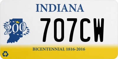 IN license plate 707CW