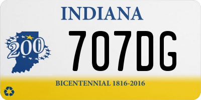 IN license plate 707DG