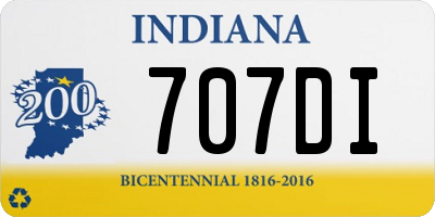 IN license plate 707DI