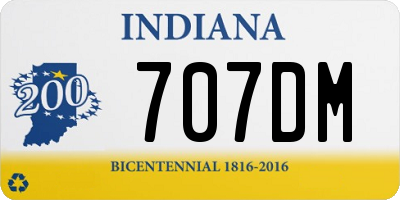 IN license plate 707DM
