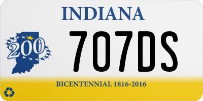 IN license plate 707DS