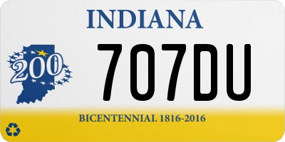IN license plate 707DU