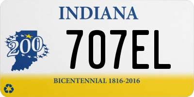 IN license plate 707EL