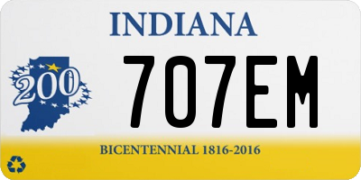 IN license plate 707EM