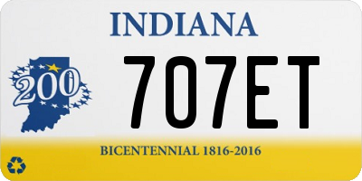 IN license plate 707ET