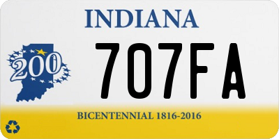 IN license plate 707FA