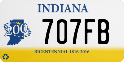 IN license plate 707FB