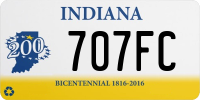 IN license plate 707FC