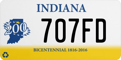 IN license plate 707FD