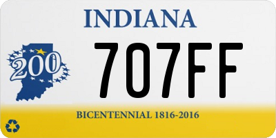 IN license plate 707FF