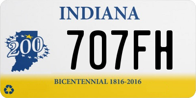 IN license plate 707FH