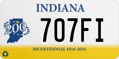 IN license plate 707FI