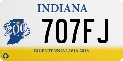 IN license plate 707FJ