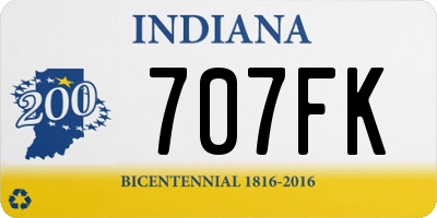 IN license plate 707FK