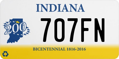 IN license plate 707FN