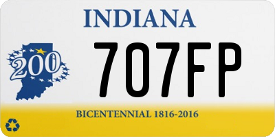 IN license plate 707FP
