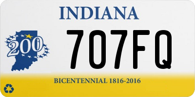 IN license plate 707FQ