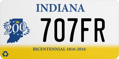 IN license plate 707FR
