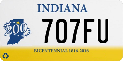 IN license plate 707FU