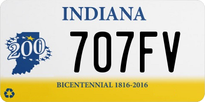 IN license plate 707FV