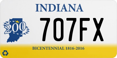 IN license plate 707FX