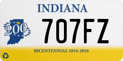 IN license plate 707FZ