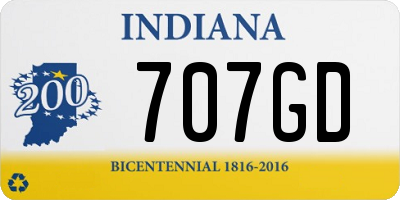 IN license plate 707GD