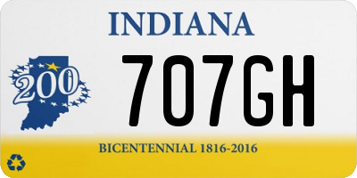 IN license plate 707GH