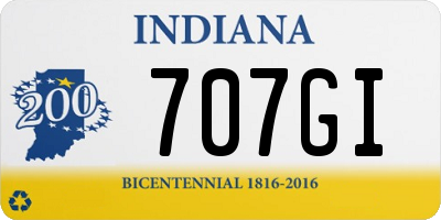 IN license plate 707GI