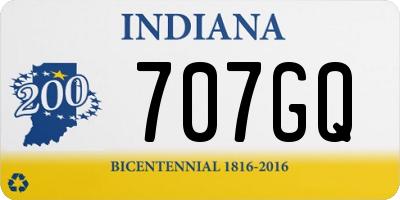 IN license plate 707GQ