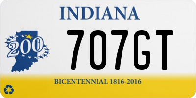 IN license plate 707GT