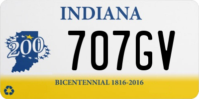 IN license plate 707GV