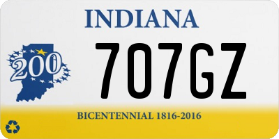 IN license plate 707GZ