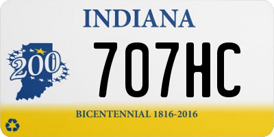 IN license plate 707HC
