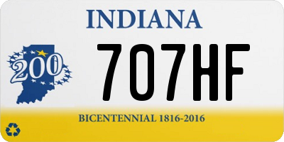 IN license plate 707HF