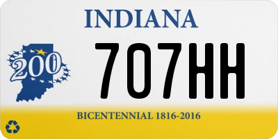 IN license plate 707HH