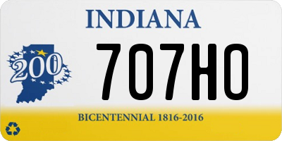 IN license plate 707HO