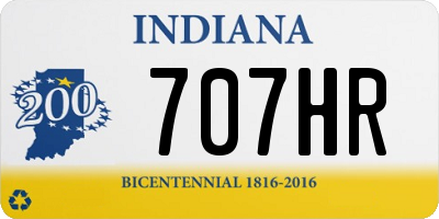 IN license plate 707HR