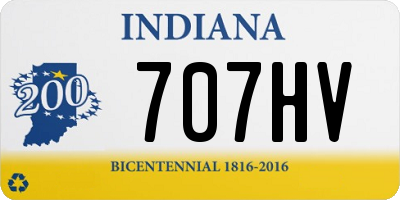 IN license plate 707HV
